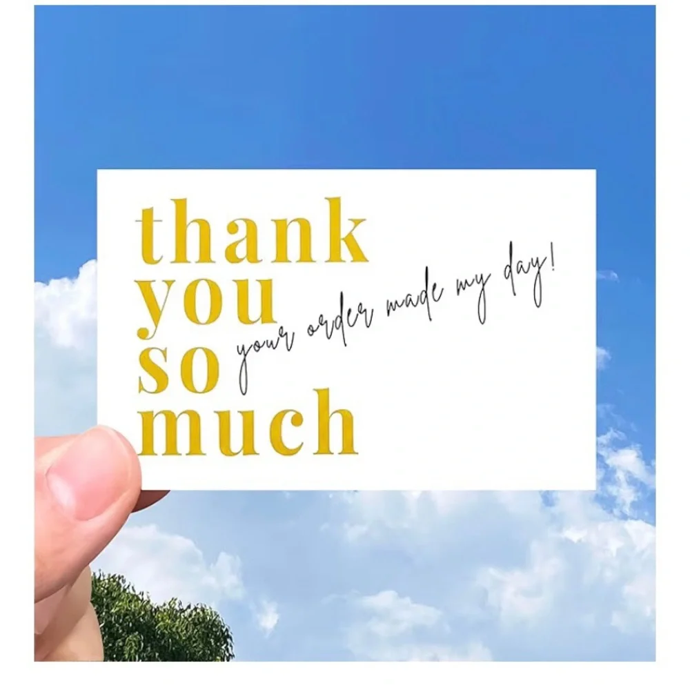 25 Count Thank You So Much 2” x 3.5” Business Card Sized Thank You Cards